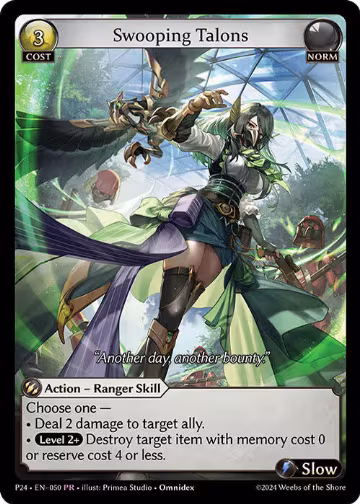 Swooping Talons (050), Promotional Cards — Grand Archive card price