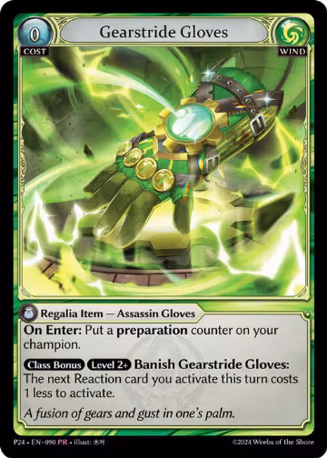 Gearstride Gloves (090), Promotional Cards — Grand Archive card price