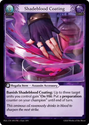 Shadeblood Coating (093), Promotional Cards — Grand Archive card price