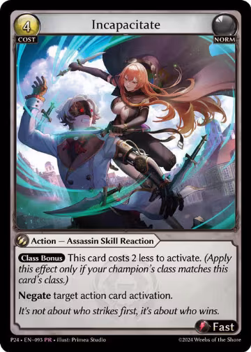 Incapacitate (095), Promotional Cards — Grand Archive card price