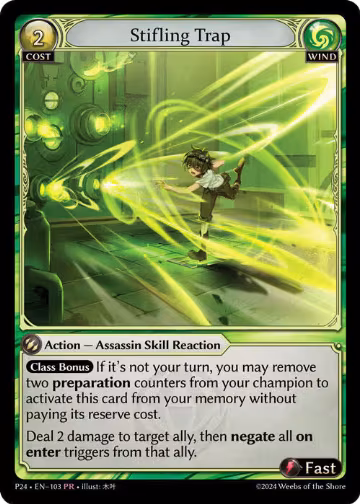 Stifling Trap (103), Promotional Cards — Grand Archive card price