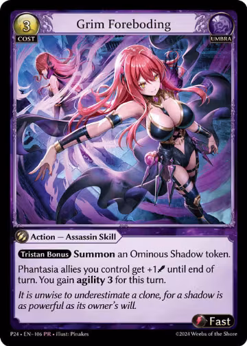 Grim Foreboding (106), Promotional Cards — Grand Archive card price