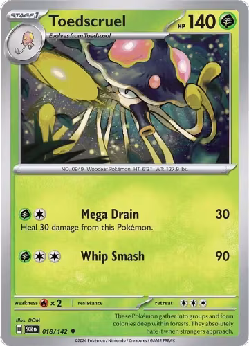 Toedscruel (018/142), Stellar Crown — Pokémon card price