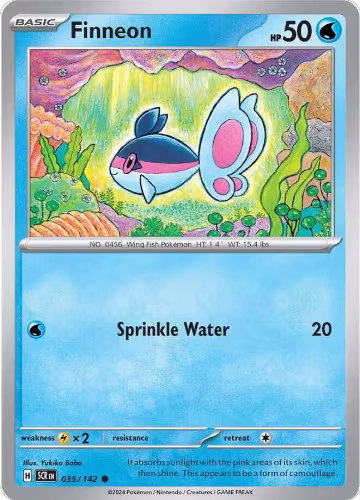 Finneon (035/142), Stellar Crown — Pokémon card price