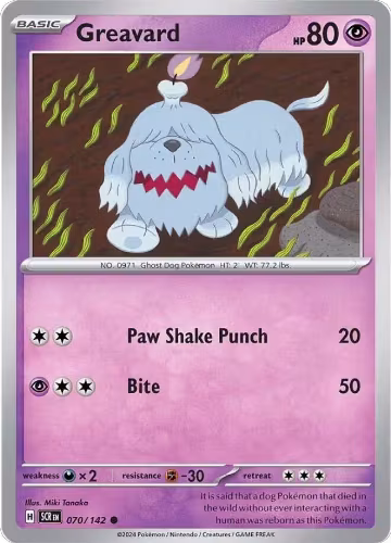 Greavard (070/142), Stellar Crown — Pokémon card price