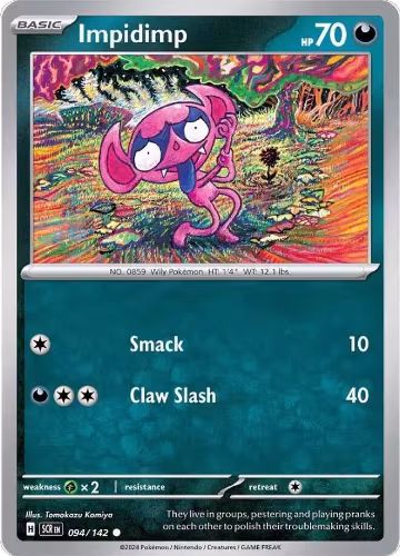 Impidimp (094/142), Stellar Crown — Pokémon card price