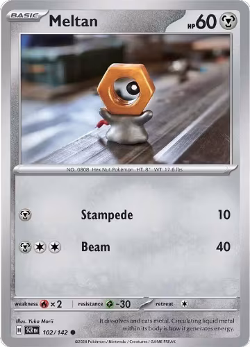 Meltan - 102/142 (102/142), Stellar Crown — Pokémon card price