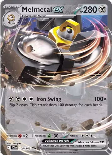 Melmetal ex (105/142), Stellar Crown — Pokémon card price