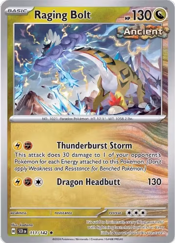 Raging Bolt (111/142), Stellar Crown — Pokémon card price