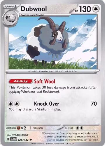 Dubwool (125/142), Stellar Crown — Pokémon card price