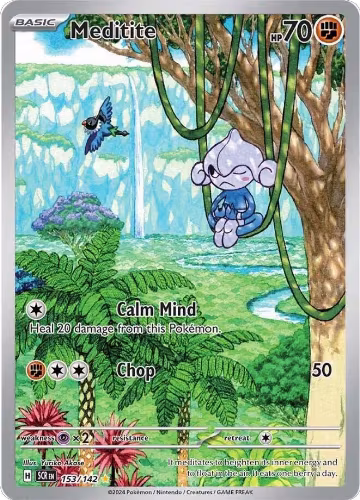 Meditite - 153/142 (153/142), Stellar Crown — Pokémon card price