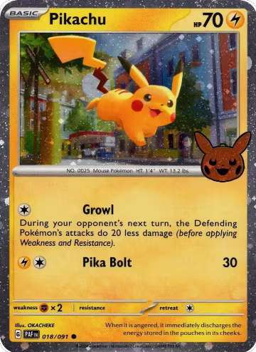 Pikachu - 018/091 (Cosmos Holo) (018/091) — card price
