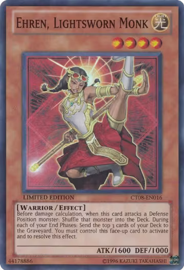 Ehren, Lightsworn Monk (CT08-EN016), 2011 Collectors Tins — Yu-Gi-Oh! card price