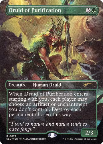Druid of Purification (Rainbow Foil) (877), Secret Lair Drop Series — Magic card price