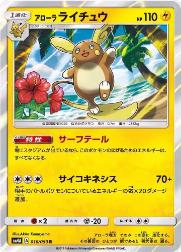 Alolan Raichu (016/050), Ultradimensional Beasts — Pokémon JP card price