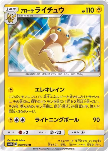 Alolan Raichu (010/054), GG End — Pokémon JP card price