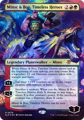 Minsc & Boo, Timeless Heroes (Rainbow Foil) (879), Secret Lair Drop Series — Magic card price