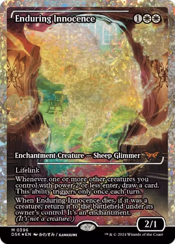 Enduring Innocence (Showcase) (Fracture Foil) (396), Duskmourn: House of Horror — Magic card price