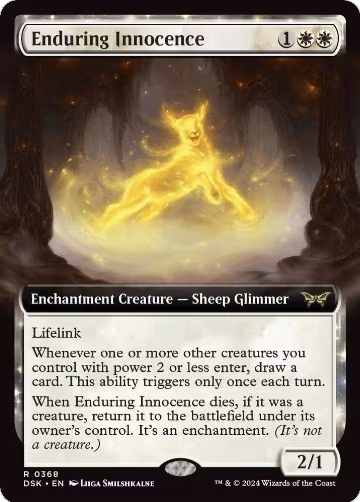 Enduring Innocence (Extended Art) (368), Duskmourn: House of Horror — Magic card price