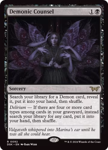 Demonic Counsel (92), Duskmourn: House of Horror — Magic card price