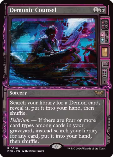 Demonic Counsel (Showcase) (310), Duskmourn: House of Horror — Magic card price
