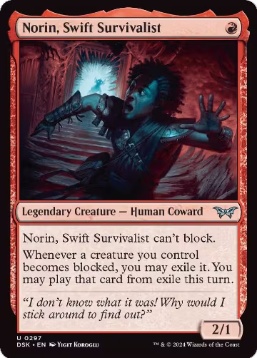 Norin, Swift Survivalist (0297) (297), Duskmourn: House of Horror — Magic card price