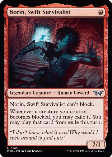 Norin, Swift Survivalist (0145) (145), Duskmourn: House of Horror — Magic card price