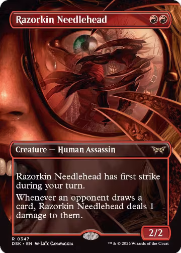 Razorkin Needlehead (Borderless) (347), Duskmourn: House of Horror — Magic card price