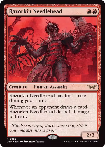 Razorkin Needlehead (153), Duskmourn: House of Horror — Magic card price