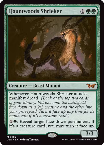 Hauntwoods Shrieker (182), Duskmourn: House of Horror — Magic card price