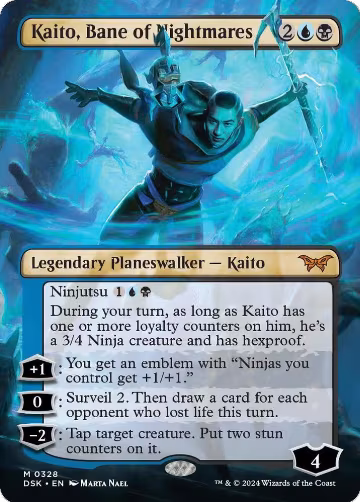 Kaito, Bane of Nightmares (Borderless) (328), Duskmourn: House of Horror — Magic card price
