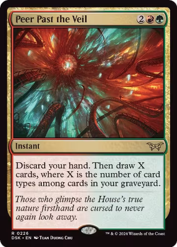 Peer Past the Veil (226), Duskmourn: House of Horror — Magic card price