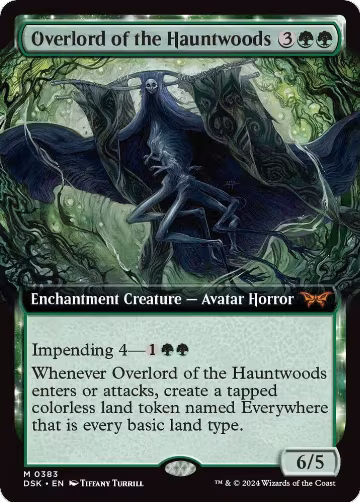 Overlord of the Hauntwoods (Extended Art) (383), Duskmourn: House of Horror — Magic card price