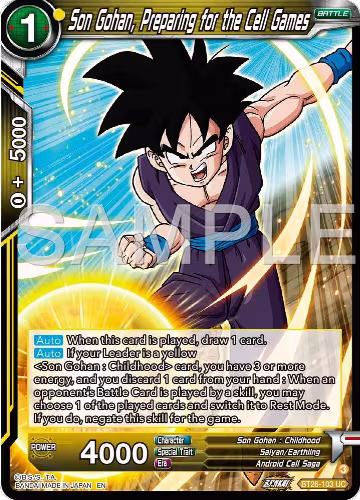 Son Gohan, Preparing for the Cell Games (BT26-103), Ultimate Advent — DB Super card price