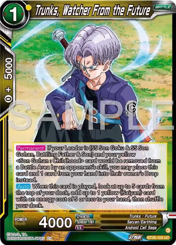 Trunks, Watcher From the Future (BT26-105), Ultimate Advent — DB Super card price
