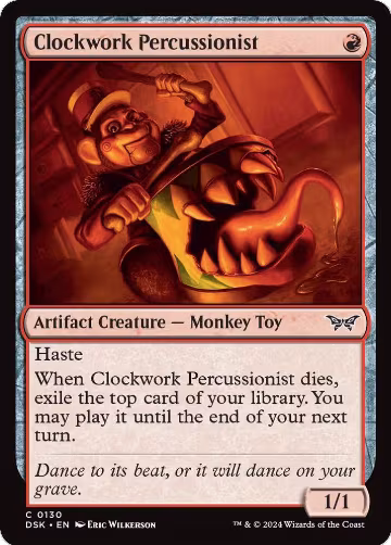 Clockwork Percussionist (0130) (130), Duskmourn: House of Horror — Magic card price
