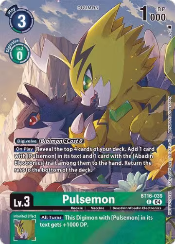 Pulsemon (Legend Pack 2024) (BT16-039 C), Beginning Observer — Digimon card price