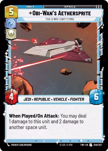 Obi-Wan’s Aethersprite - This is Why I Hate Flying (048/257), Twilight of the Republic — Star Wars card price
