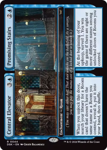 Central Elevator // Promising Stairs (44), Duskmourn: House of Horror — Magic card price