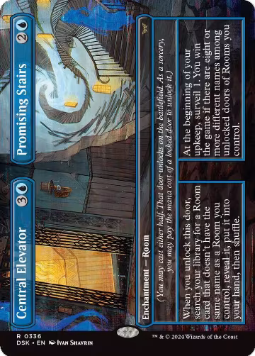Central Elevator // Promising Stairs (Borderless) (336), Duskmourn: House of Horror — Magic card price