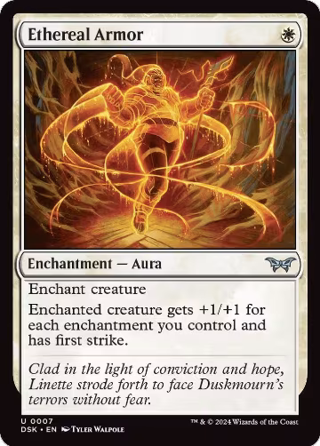 Ethereal Armor (7), Duskmourn: House of Horror — Magic card price