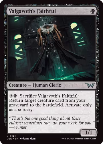 Valgavoth's Faithful (121), Duskmourn: House of Horror — Magic card price