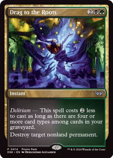 Drag to the Roots (414), Promo Pack: Duskmourn: House of Horror — Magic card price