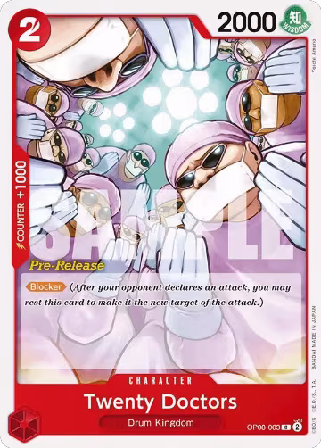 Twenty Doctors (OP08-003), Two Legends Pre-Release Cards — One Piece card price