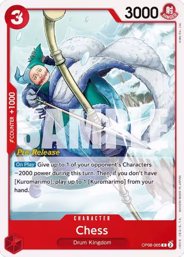 Chess (OP08-005), Two Legends Pre-Release Cards — One Piece card price