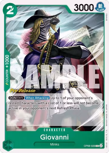 Giovanni (OP08-026), Two Legends Pre-Release Cards — One Piece card price