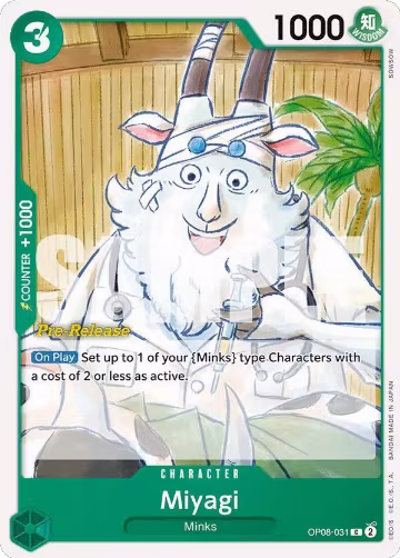 Miyagi (OP08-031), Two Legends Pre-Release Cards — One Piece card price