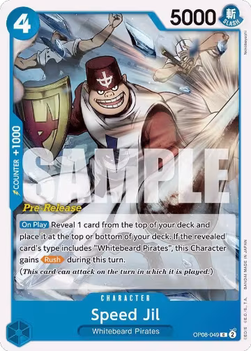 Speed Jil (OP08-049), Two Legends Pre-Release Cards — One Piece card price