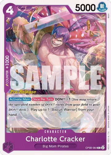 Charlotte Cracker (OP08-064), Two Legends Pre-Release Cards — One Piece card price