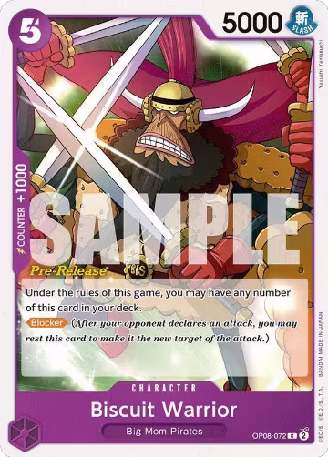 Biscuit Warrior (OP08-072), Two Legends Pre-Release Cards — One Piece card price